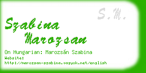 szabina marozsan business card